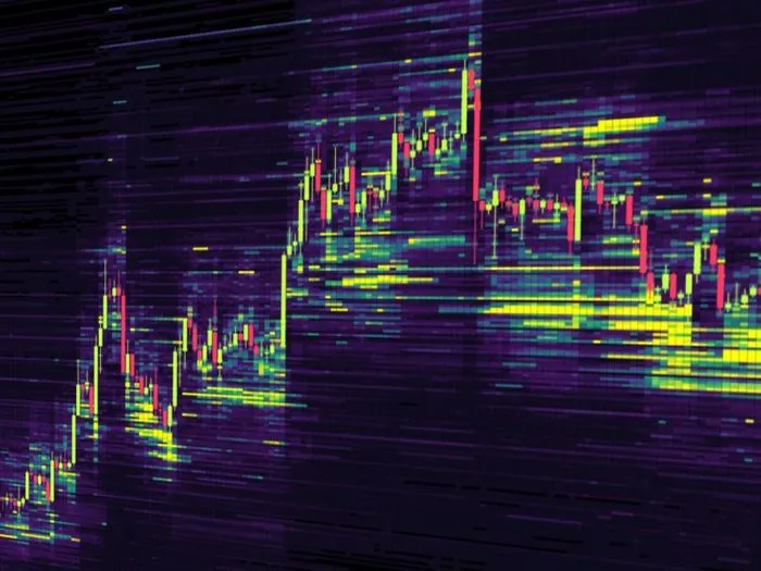 Heatmap chart of cryptocurrency price correlations used for ML forecasting